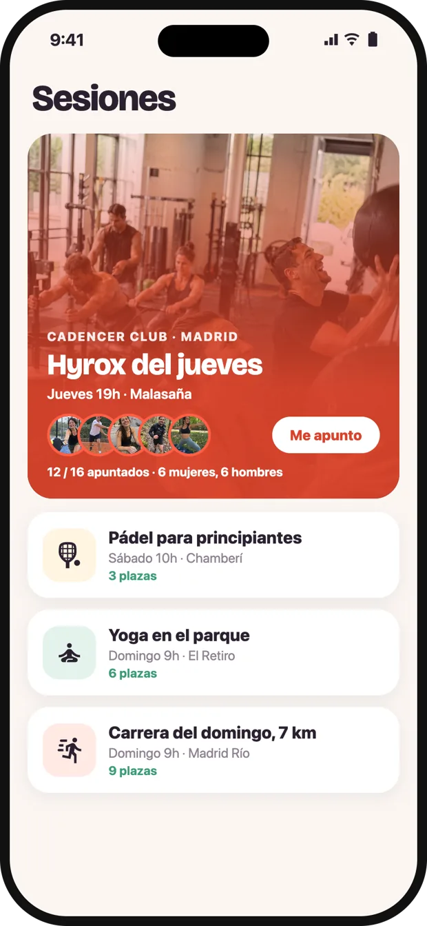Sesiones en persona