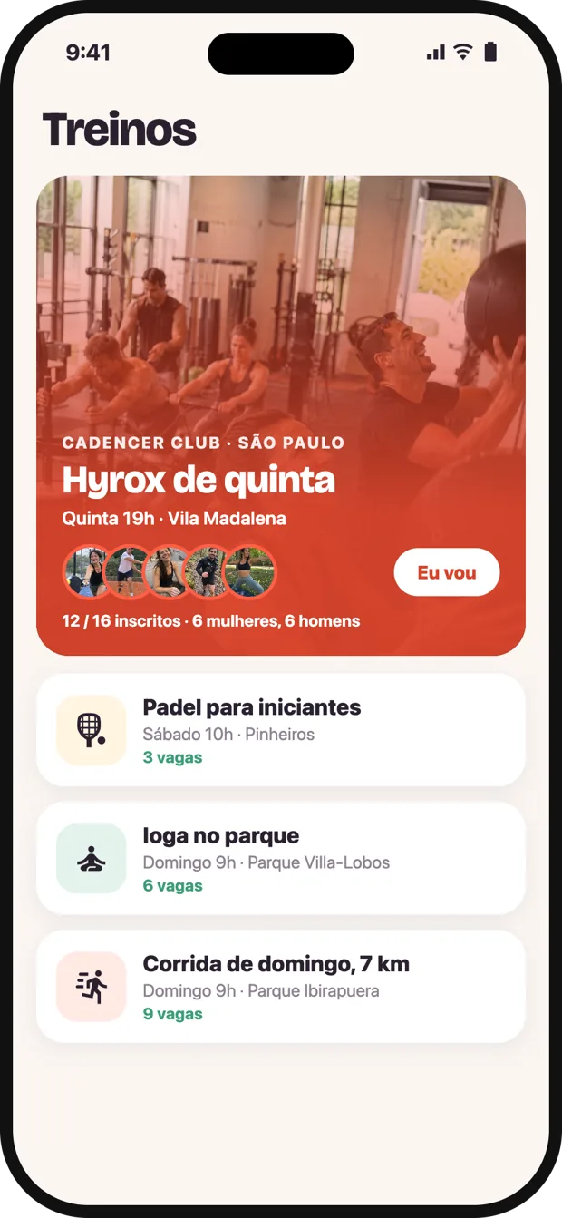 Treinos ao vivo